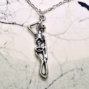 Skeleton & Noose Silver Necklace